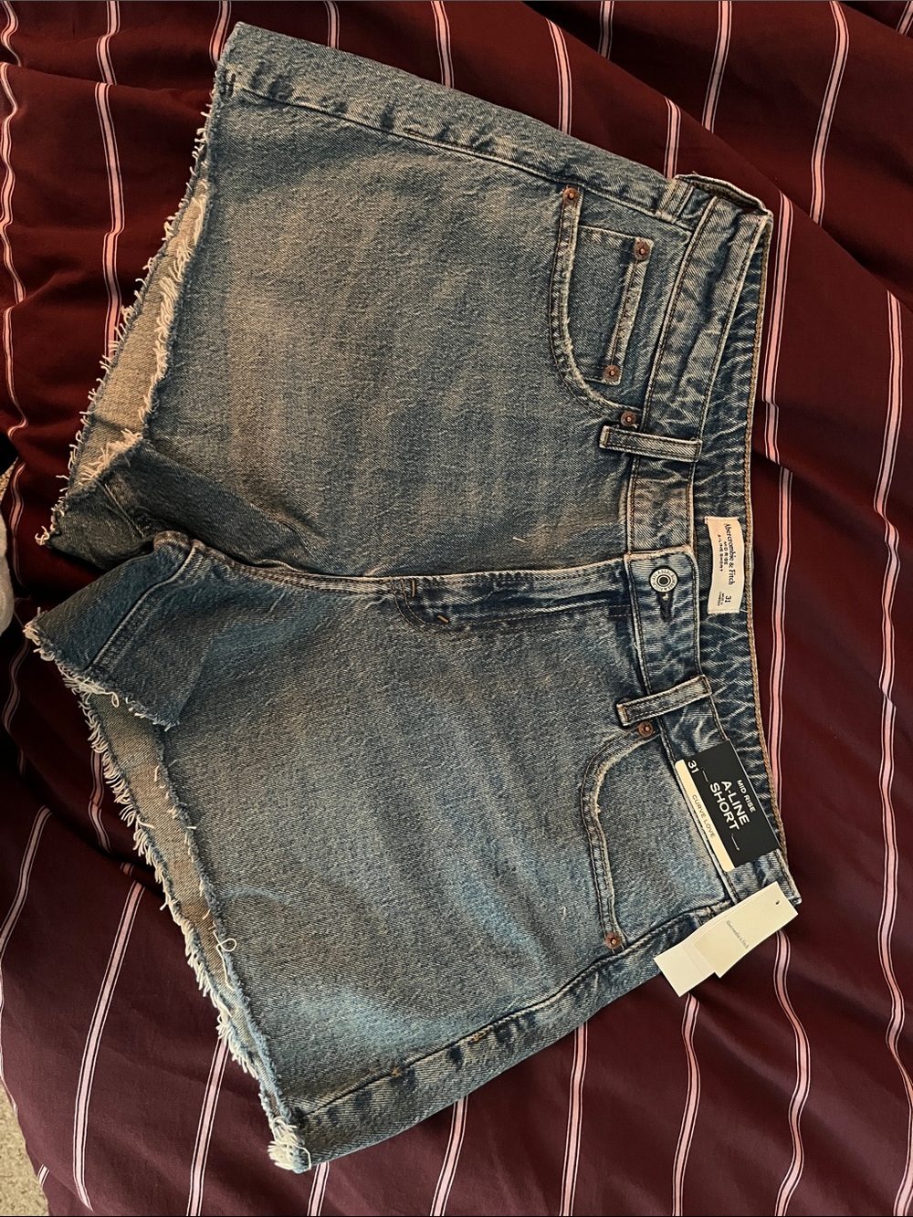 Abercrombie & Fitch Light Blue Denim Cutoff Shorts